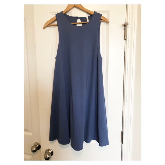 Blue Sleeveless Sundress w/ Keyhole - Large- Knees - Picture 1 of 5